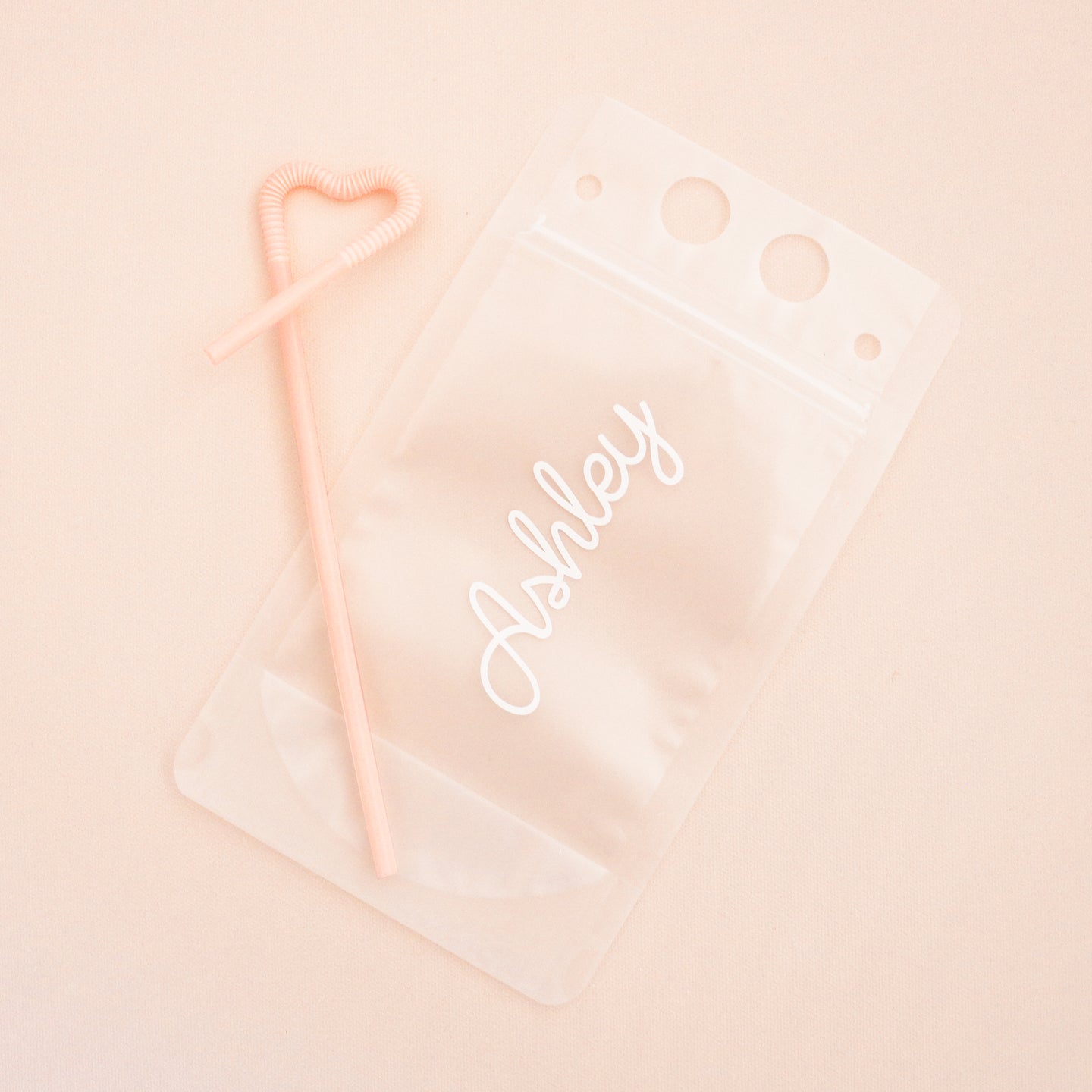 Personalized Drink Pouches with Flexible Straw